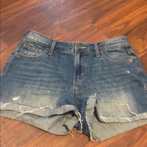 High waisted jean shorts